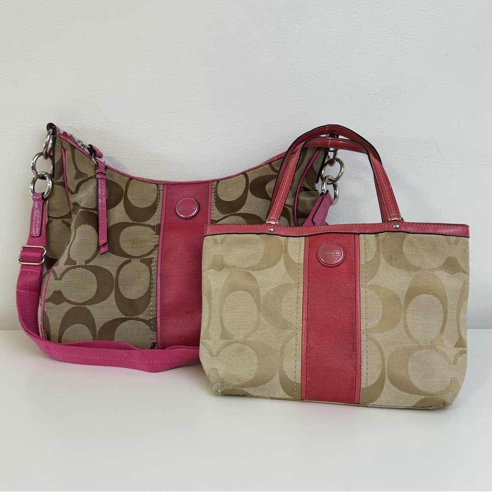 Vintage Coach Crossbody Hobo + Mini Tote Bundle